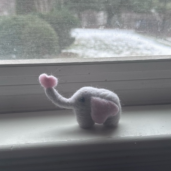 Other - Handmade Felt Elephant Figurine